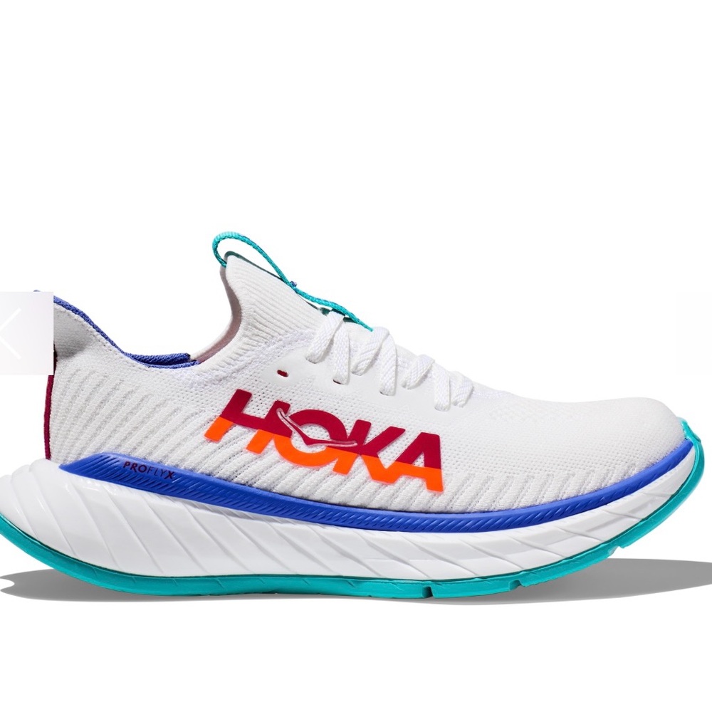 Hoka White and Blue Athletic Shoes, 9